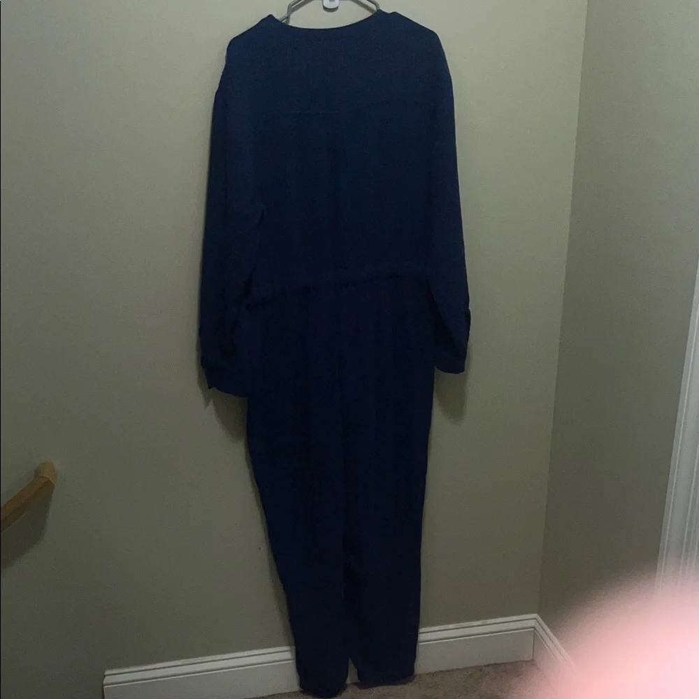 Madewell Navy Jumpsuit with Button Details - Picture 7 of 8